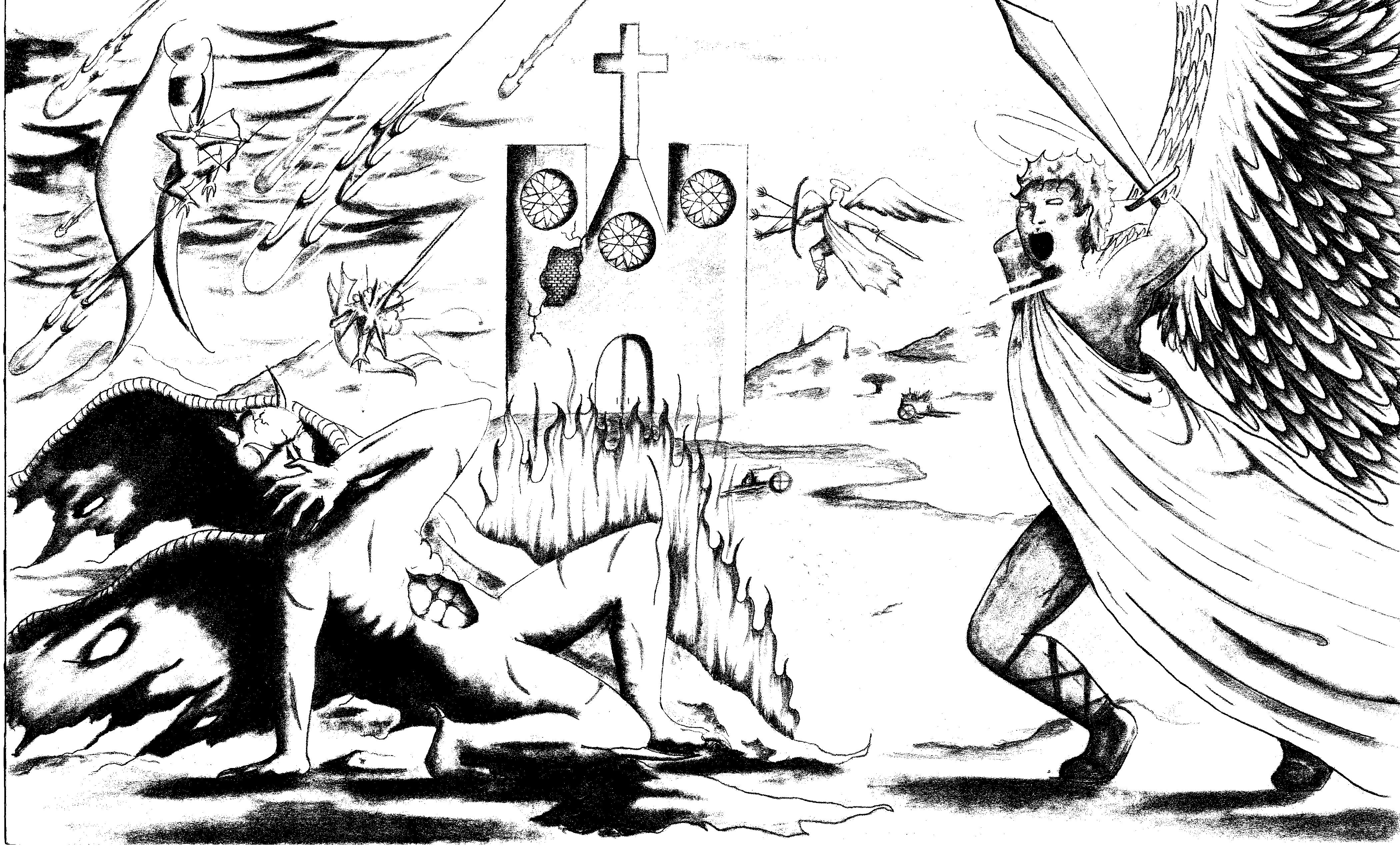 4200x2550 Good Vs. Evil Sketch Study 4 Hkgraffix