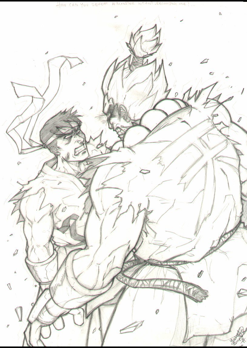 815x1150 Evil Ryu Vs Akuma By Uchiha Yusuf