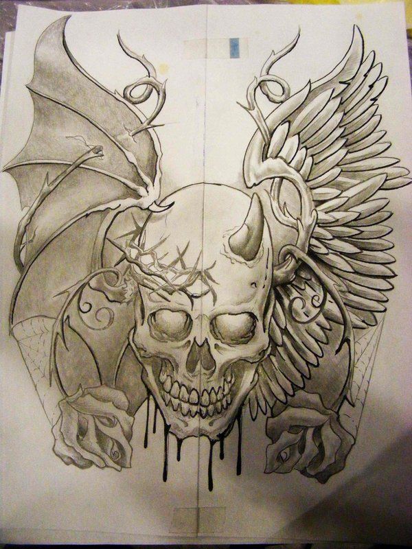 600x800 The 31 Best Good Vs Evil Tattoo Drawings Images
