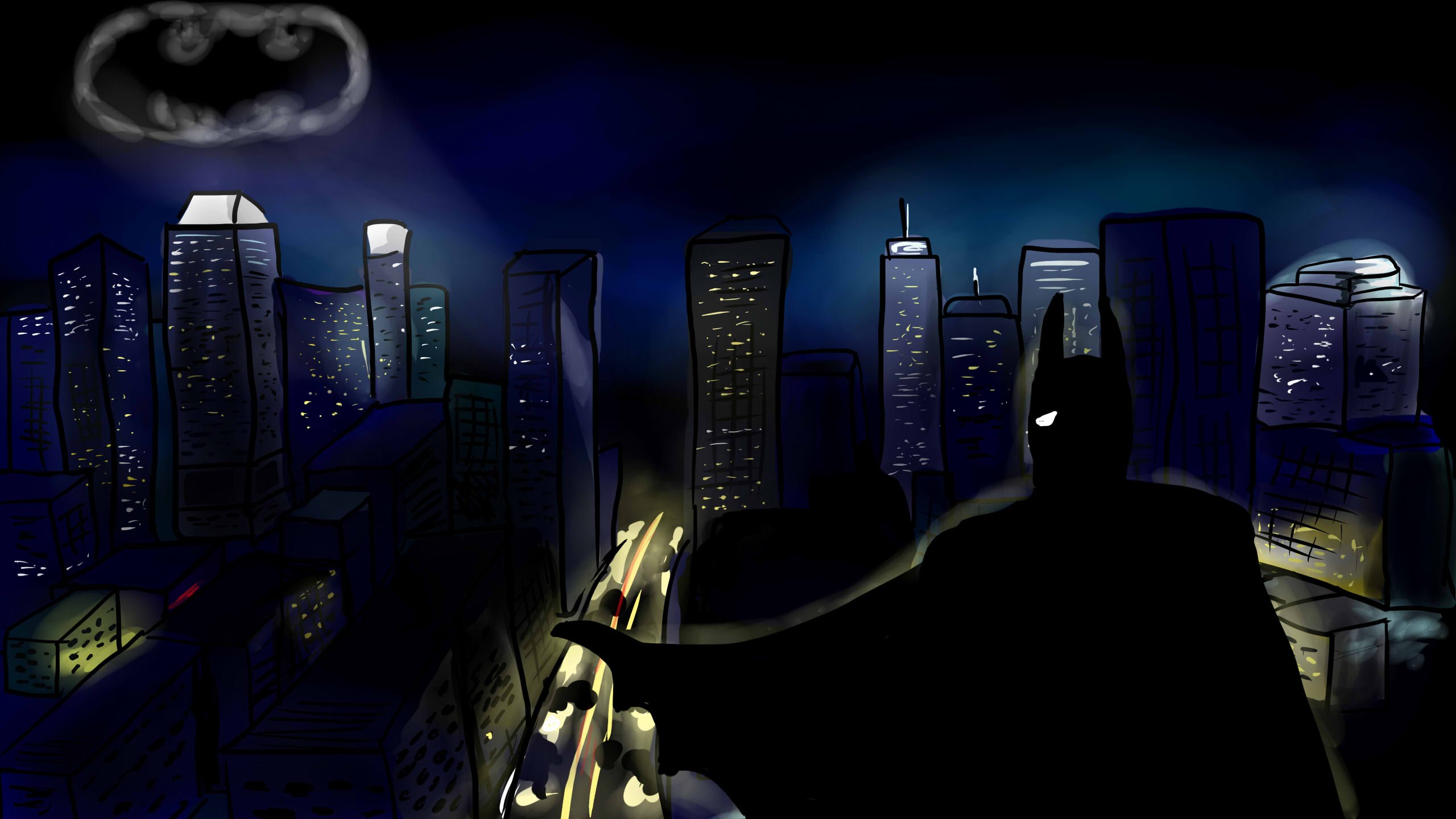 2560x1440 Gotham City