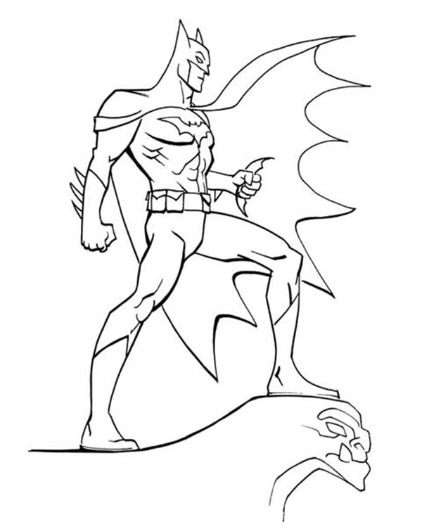 600x752 Batman Looking Ar Gotham City Coloring Page Batman Looking Ar