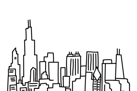 528x352 Drawn Skyline Outline