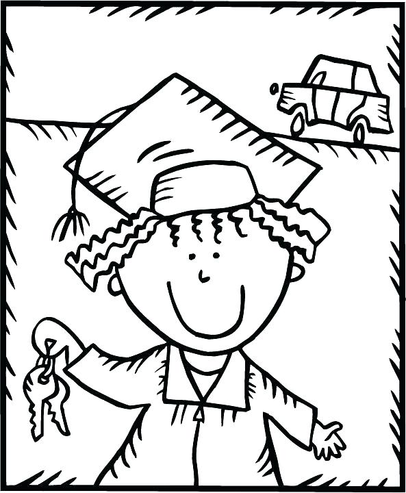 593x720 Coloring Pages ~ Graduation Coloring Pages To Print Book Worksheet