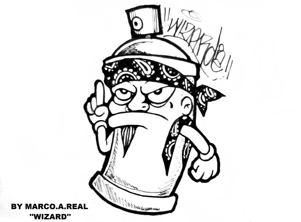 1024x755 Gangster Graffiti Spray Can By Wizard1labels