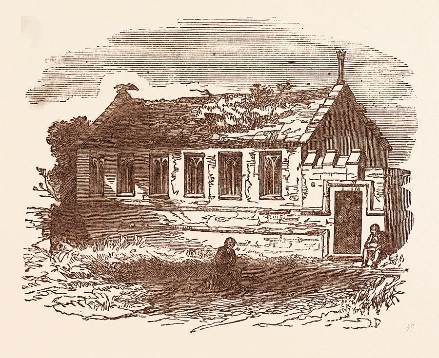 900x735 The Grammar School At Grantham, Uk, Britain Drawing By English School