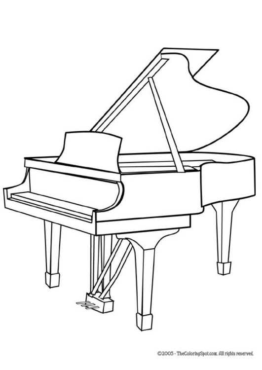 531x750 Coloring Page Grand Piano