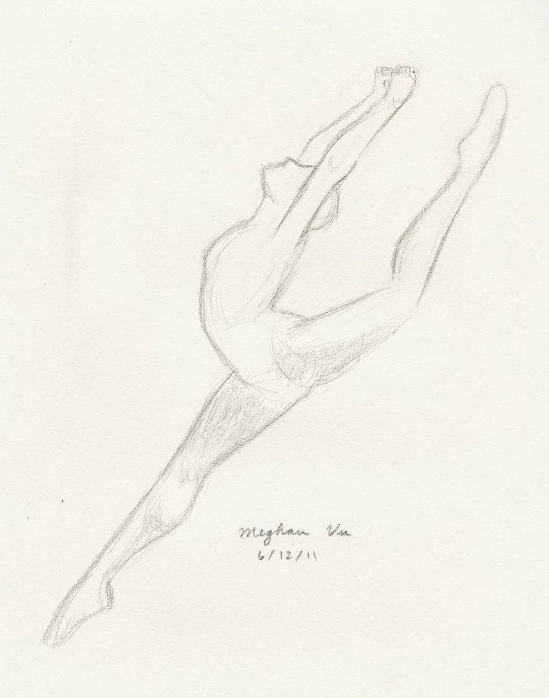 793x1008 Grand Jete Drawing