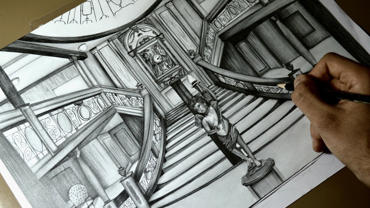 1280x720 Drawing Titanic's Grand Staircase