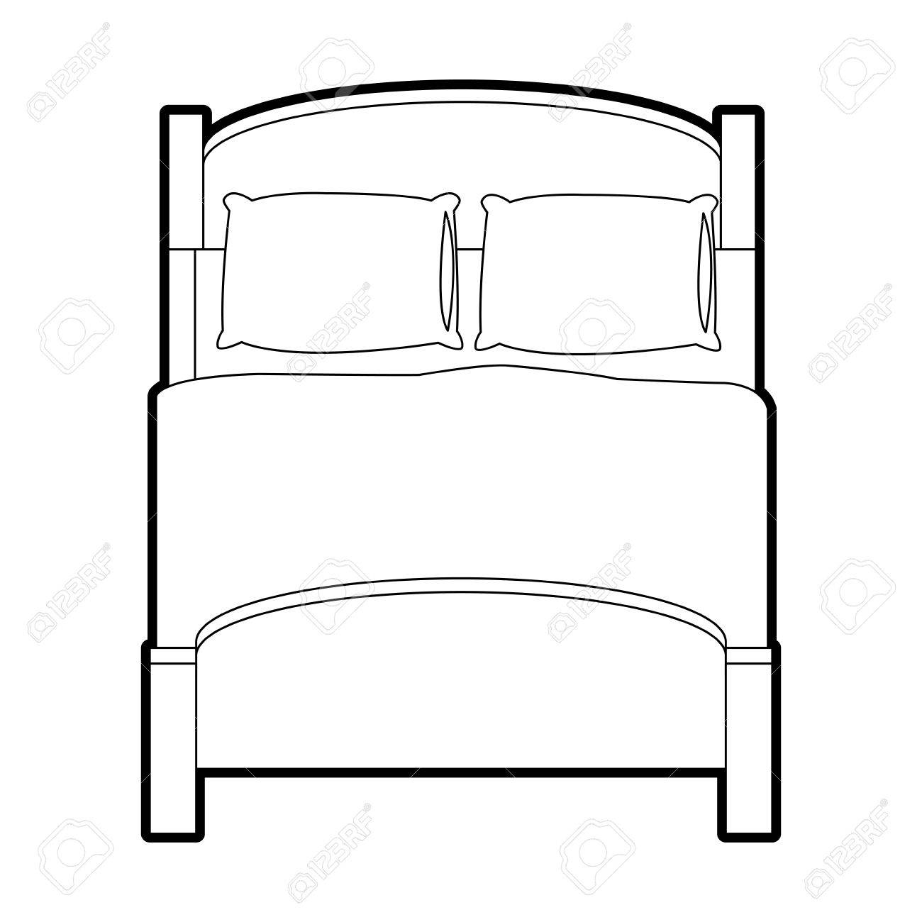 1300x1300 Collection Of Bed Drawing Top View High Quality, Free