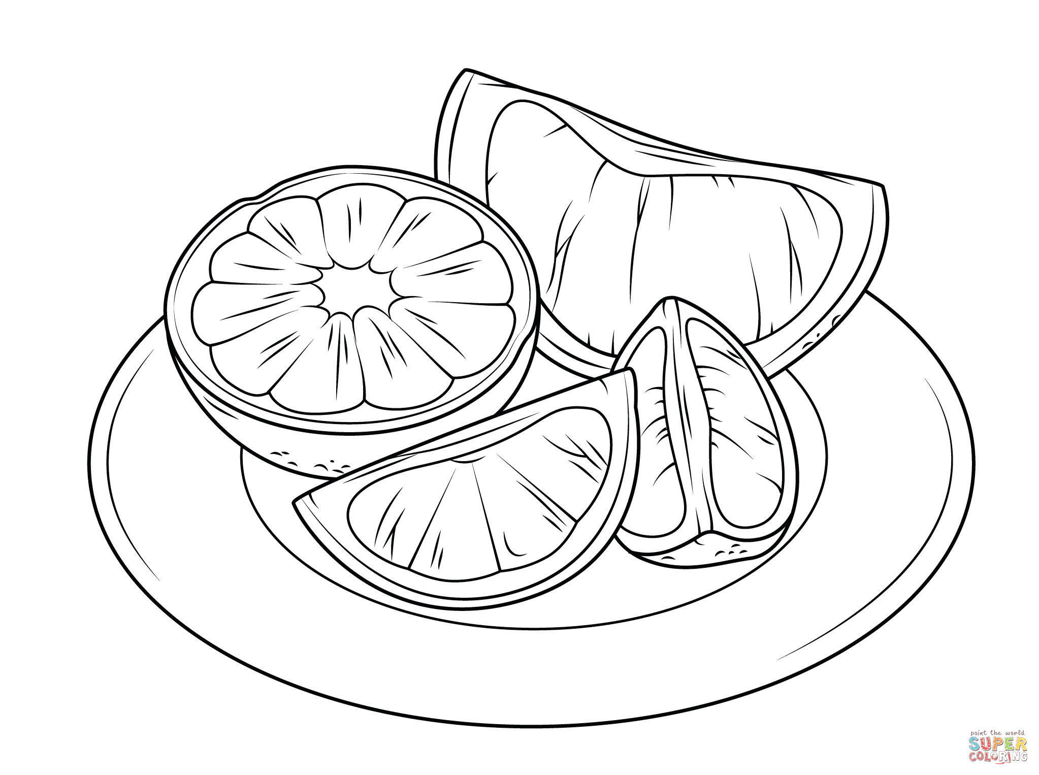 2046x1526 Grapefruit Coloring Pages