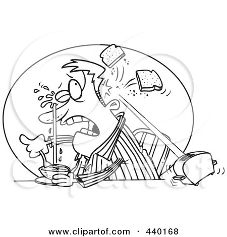 450x470 Royalty Free (Rf) Clip Art Illustration Of A Cartoon Black