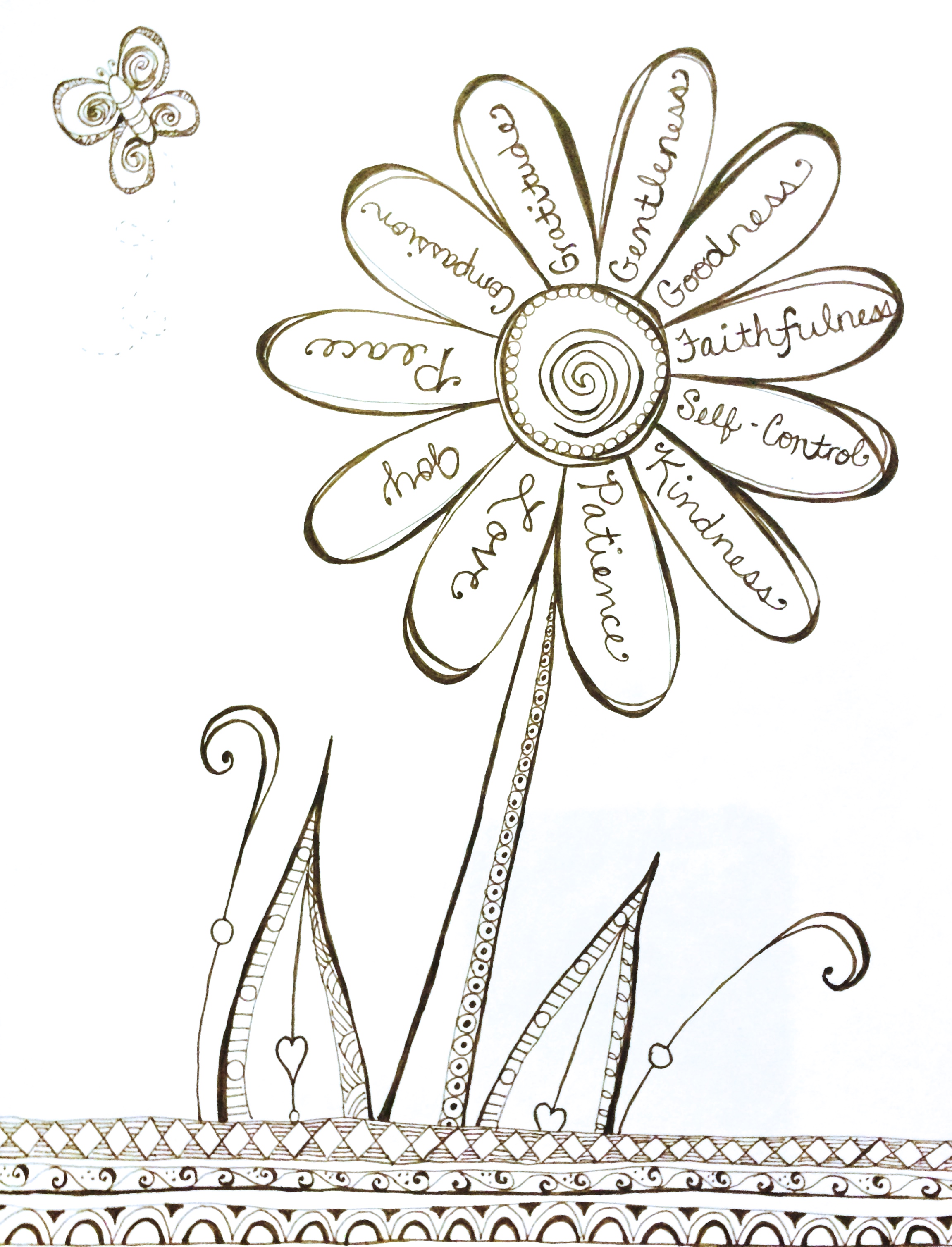 2303x3017 Coloring Pages Gratitude