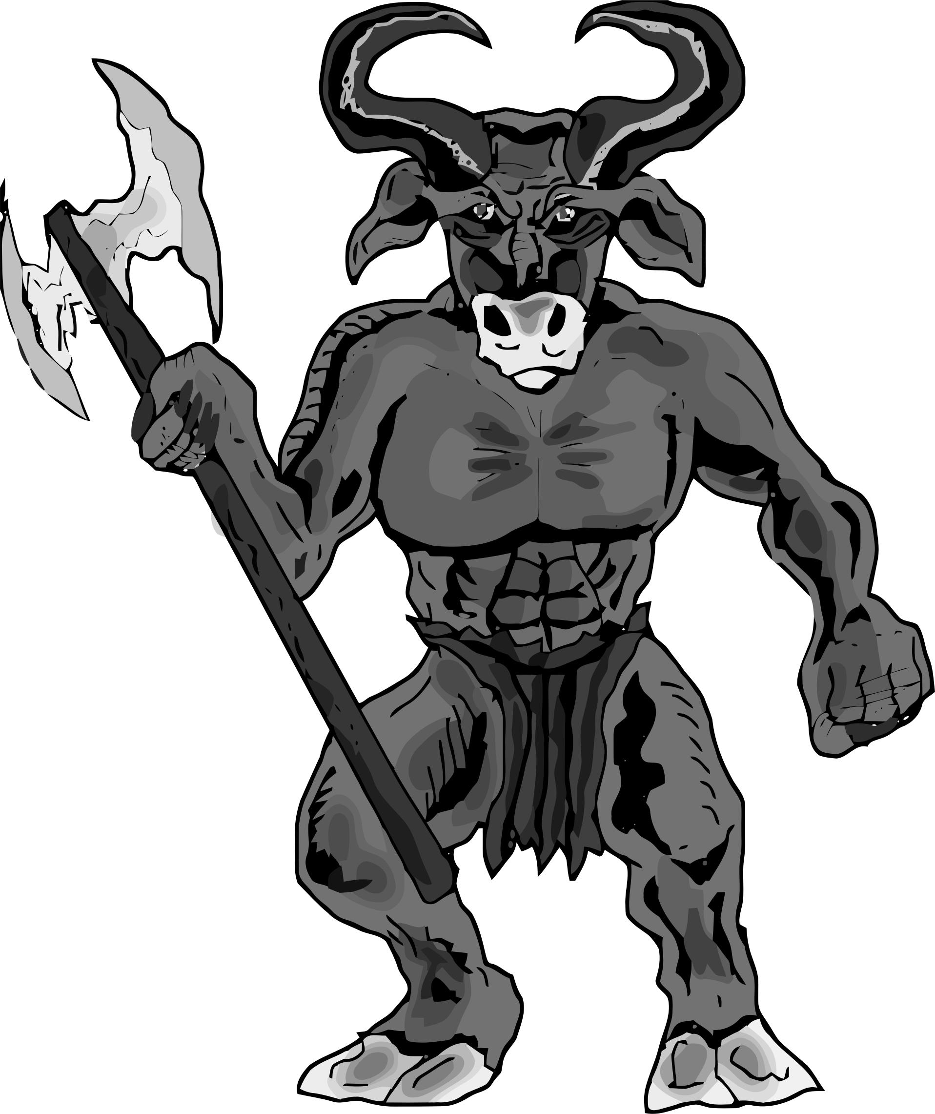1916x2282 Minotaur Grayscale Icons Png