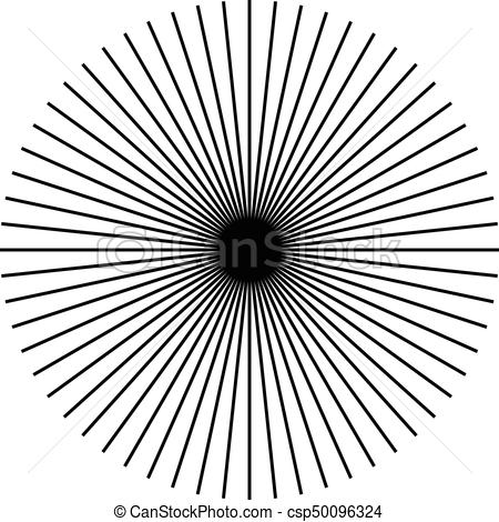 450x470 Circular Geometric Motif. Abstract Grayscale Op Art Element Vector