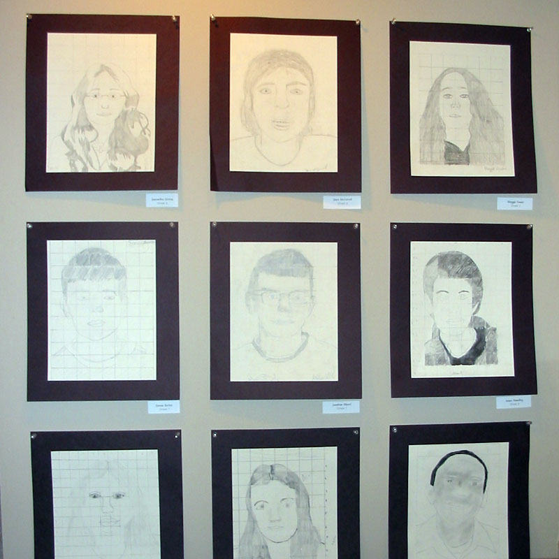 800x800 Portrait Drawing, Grid System. Learn How To Draw Drawing Lessons