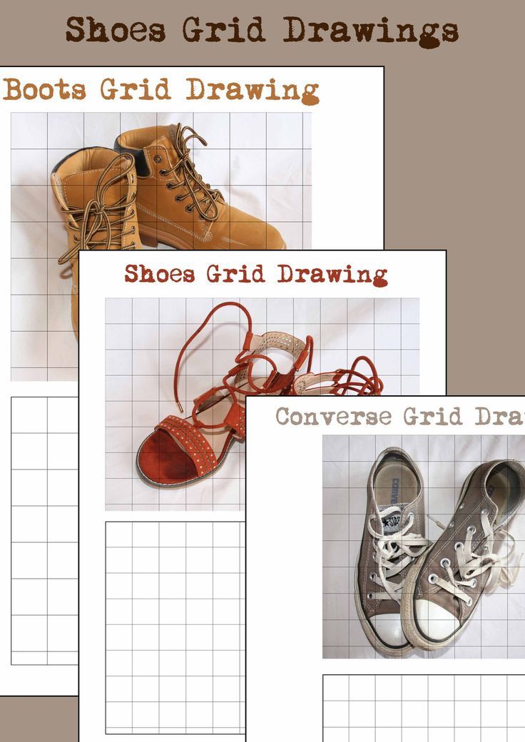 736x1040 Shoes Grid Drawing High School Art Art Lessons