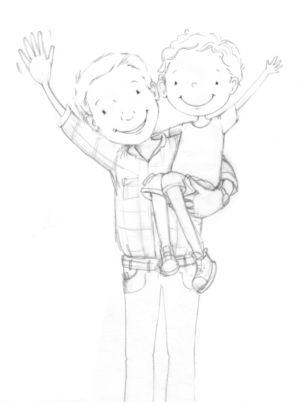 300x402 Franklin And Dad Character Sketch By Lizzie Walkley Keep Your Eyes