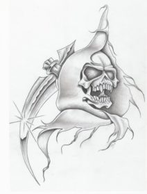 212x279 Grim Reaper Drawing, Pencil, Sketch, Colorful, Realistic Art