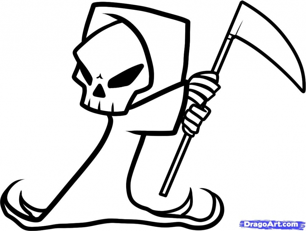 1024x773 Cool And Simple Drawings Cool Simple Drawings How To Draw A Grim
