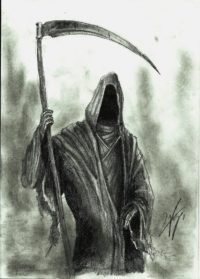 200x279 Grim Reaper Drawing, Pencil, Sketch, Colorful, Realistic Art