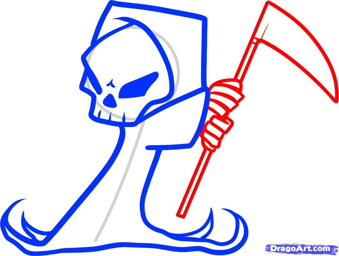 1087x821 How To Draw Grim Reaper How To Draw A Grim Reaper Face, Stepstep