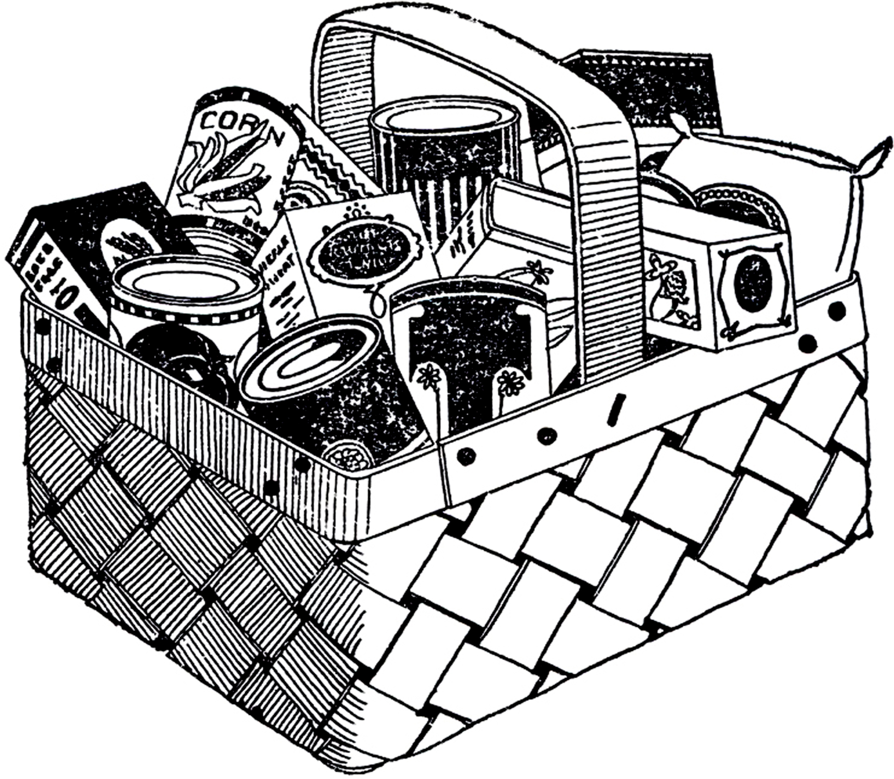 1800x1569 Vintage Grocery Store Basket Image!