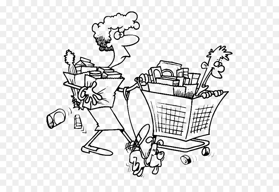 900x620 Coloring Book Shopping Cart Grocery Store Clip Art