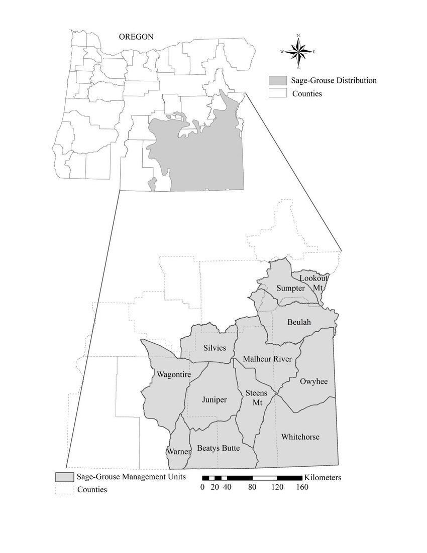 850x1102 Sage Grouse Management Units, County Boundaries, And Current