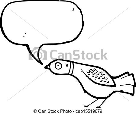 450x377 Cartoon Grouse With Speech Bubble Vectors Illustration