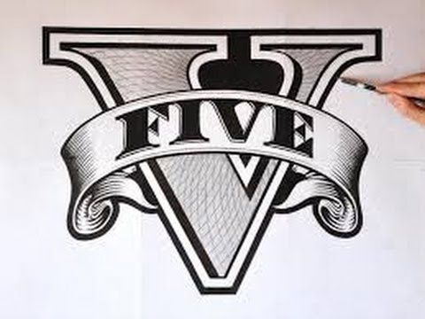 480x360 How To Draw Gta V Logo (Hd)
