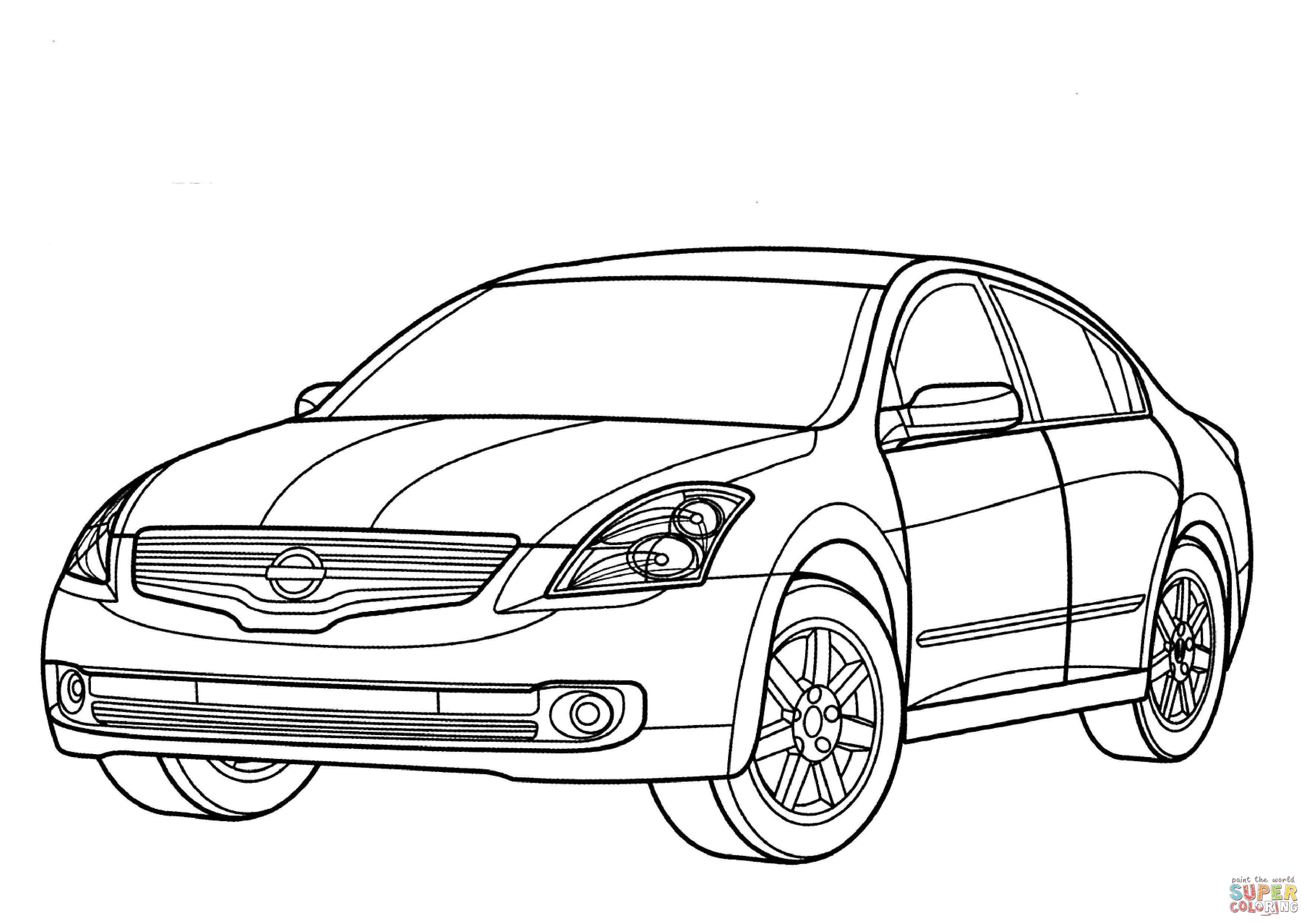 3508x2480 Nissan Altima Hybrid Coloring Page Free Printable Coloring Pages