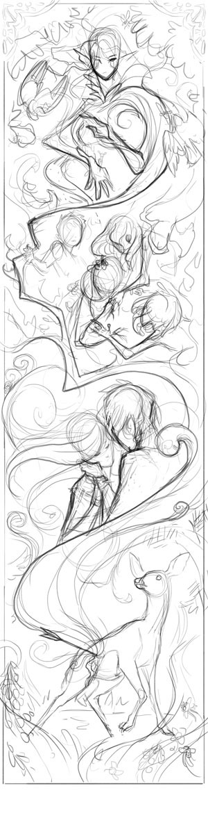 300x1200 Guess What Story I'M Illustrating! ^^ Did This Sketch Today
