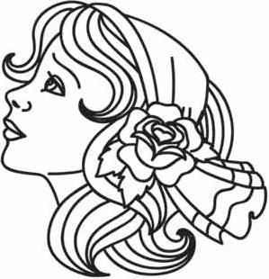 299x310 Gypsy Girl Image Coloring Pages Girls Image