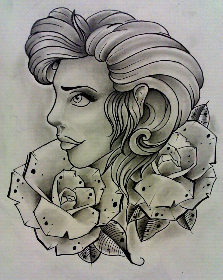 762x960 Gypsy Head Drawing In Progress By Jazztat2