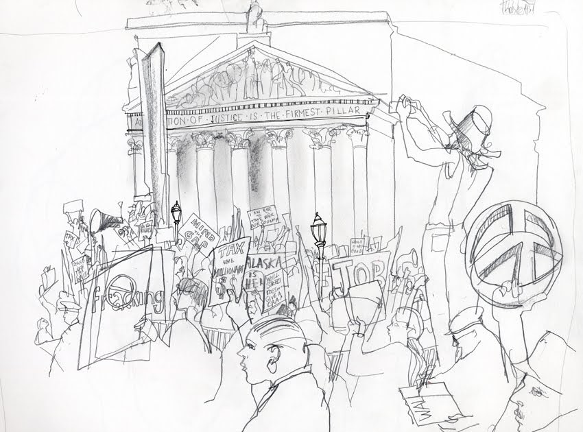 850x630 The Wall Street Occupation Urban Sketchers