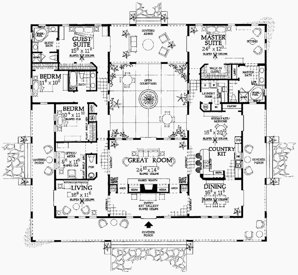 1024x945 Uncategorized Hacienda Style Floor Plan Perky Inside Best