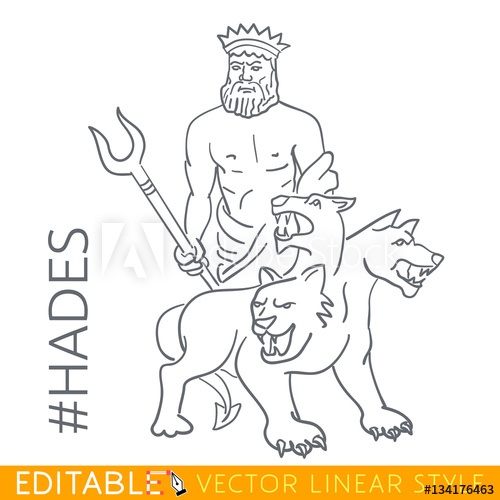 500x500 Hades. God Of Underworld And Dead. Series Greek Gods. Editable