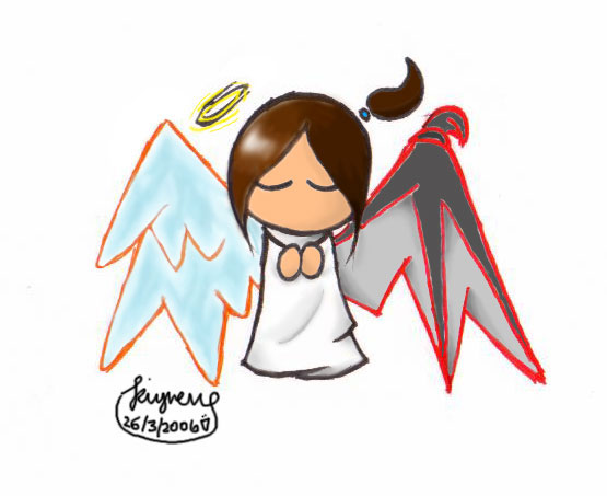 555x453 Half Angel, Half Devil By Kiyneug