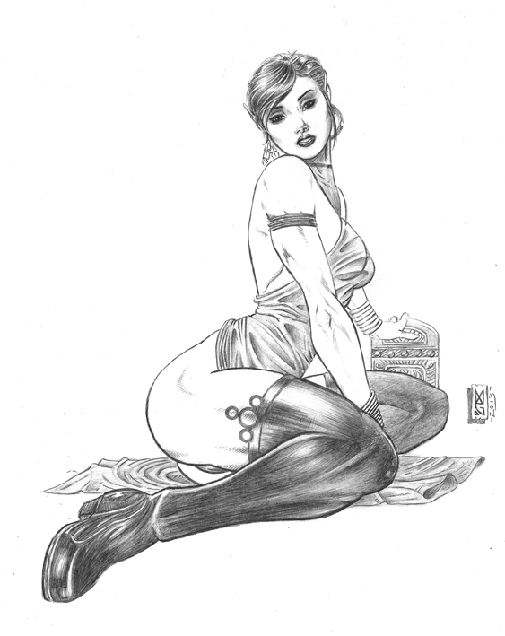 563x709 Half Elf Pin Up By Markg