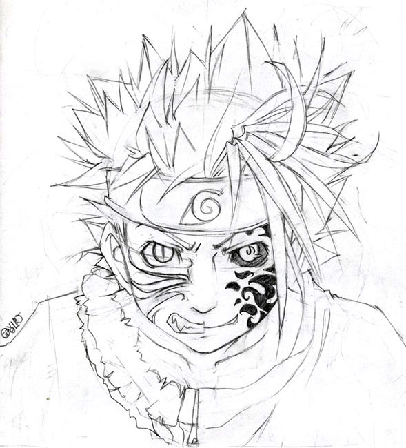 589x650 Half Naruto Half Sasuke By Ovolon