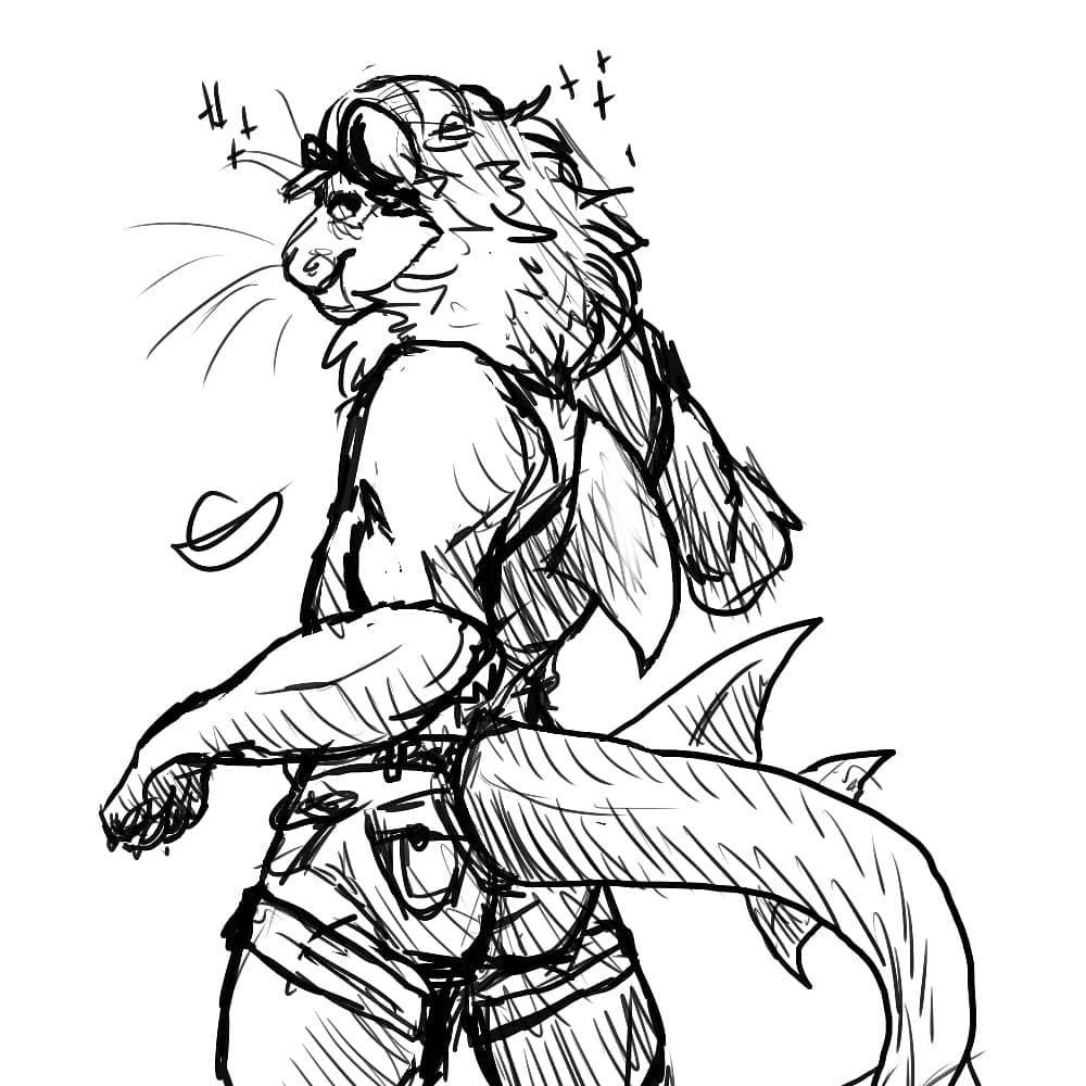 1000x1000 Everyone's Favorite Lion Is Now Half Shark!! Man It's Nice Being