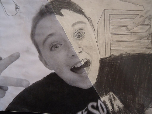 500x375 Mini Matisse Drawing A Half Face