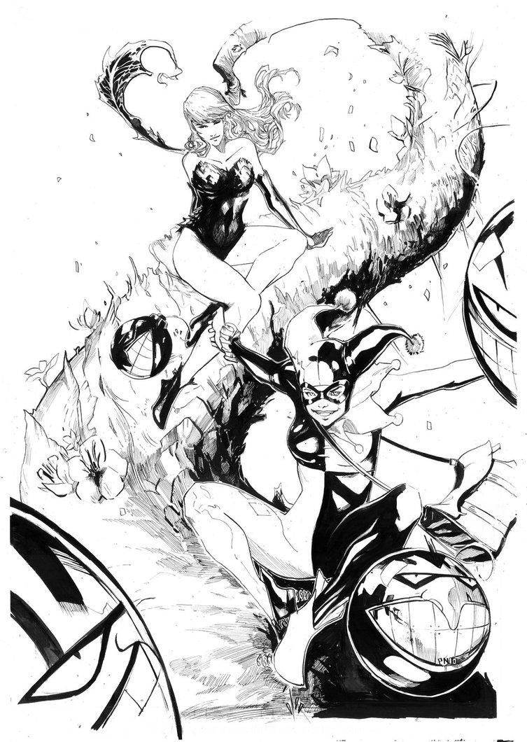 753x1060 Harley Quinn And Poison Ivy By Peter V Nguyen