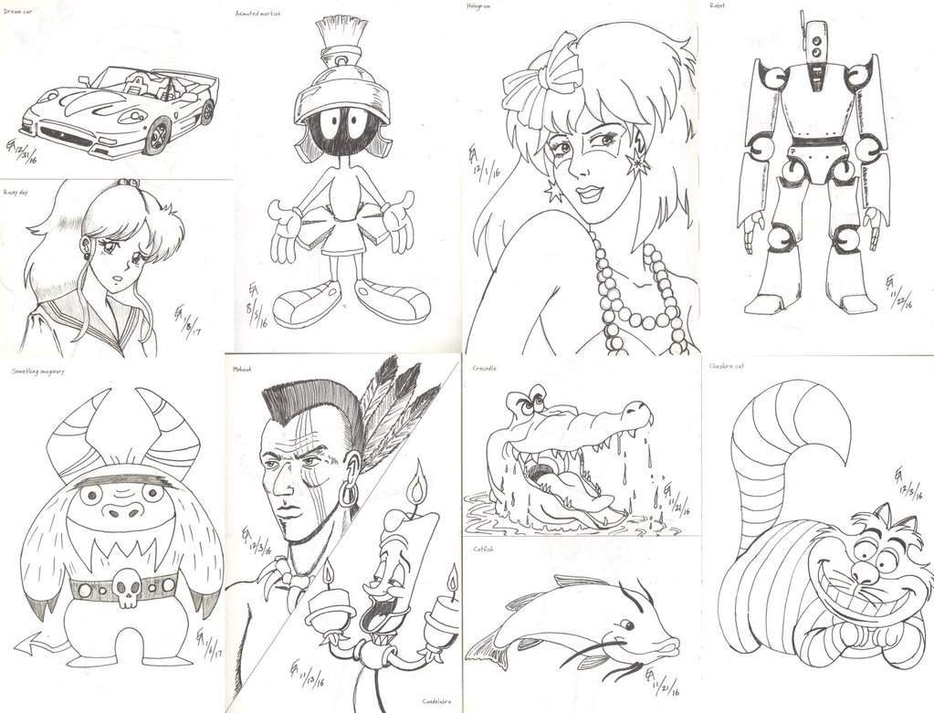 1023x781 300 Drawing Prompts