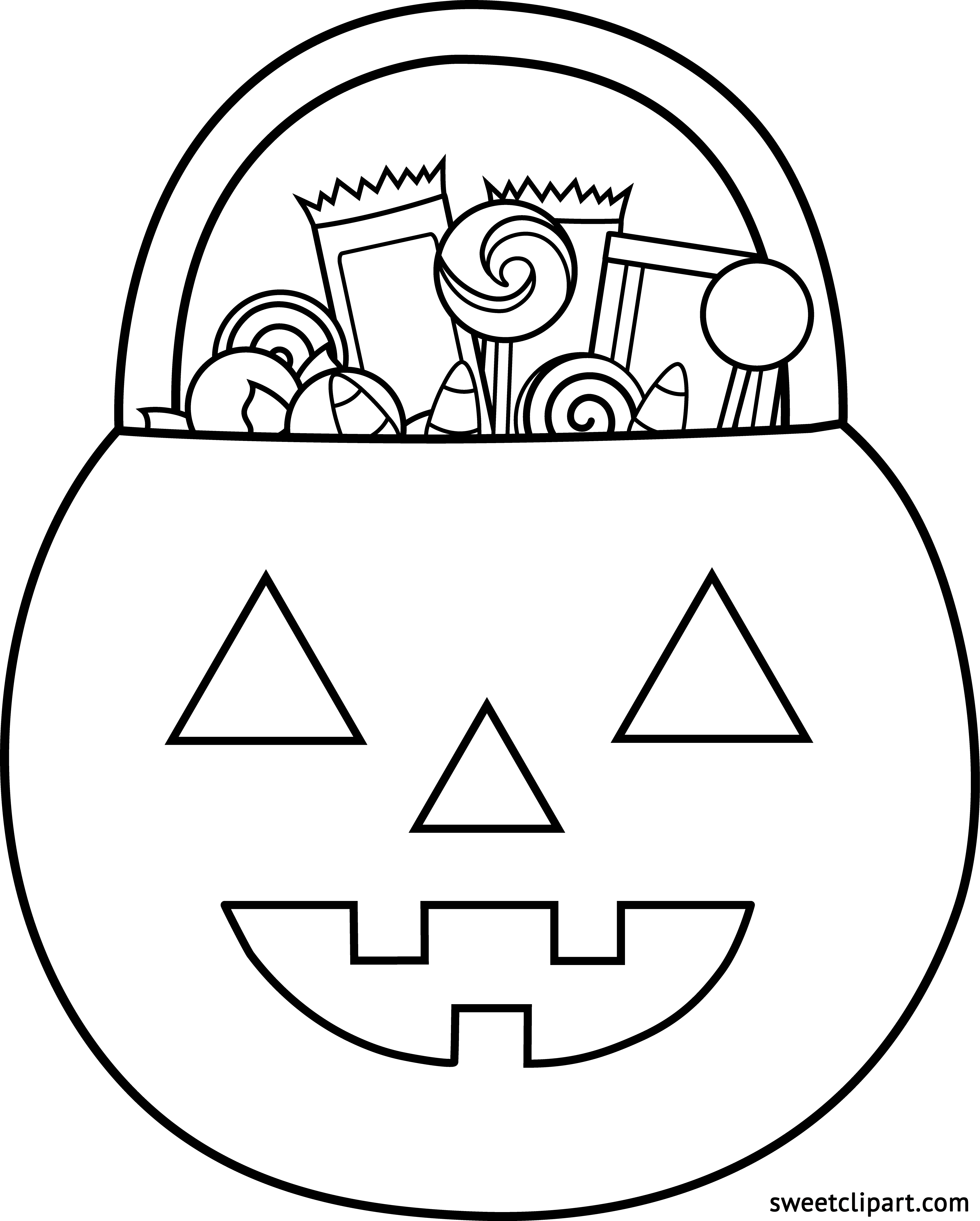 4055x5051 Halloween Pumpkin Candy Coloring Page