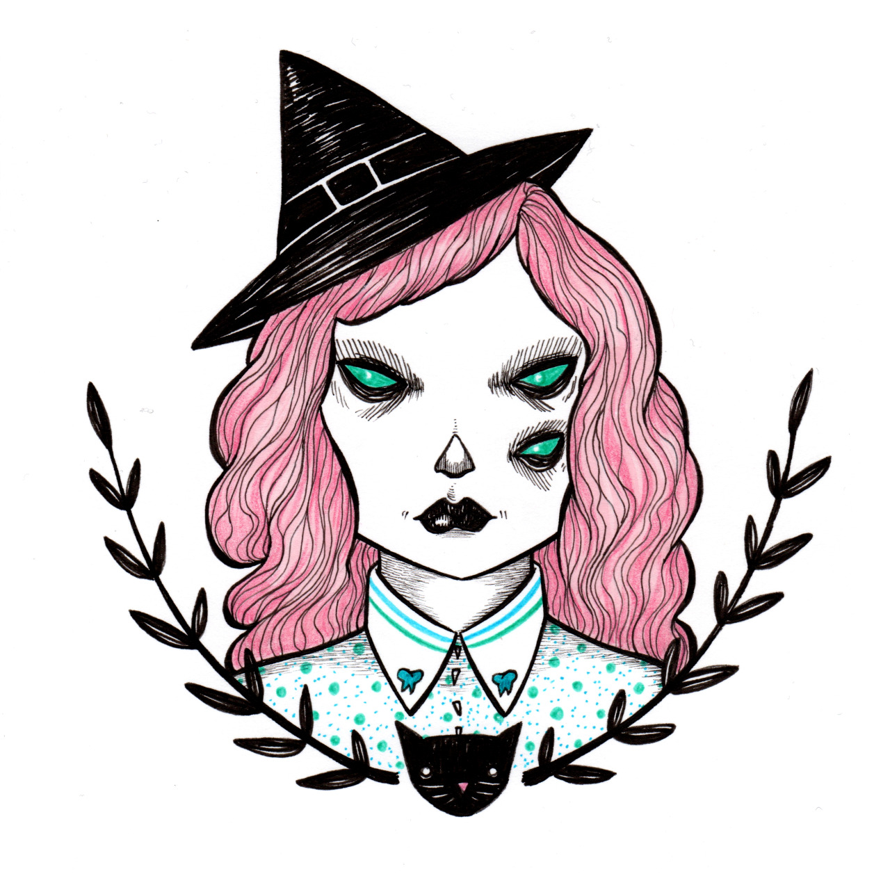 1280x1283 Art Halloween Drawings Artists On Tumblr Funnyskullgrin