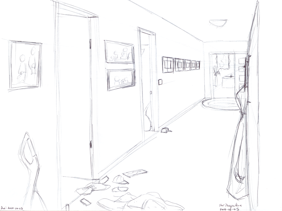 900x675 Perspective Of A Messy Hallway By Tynafish