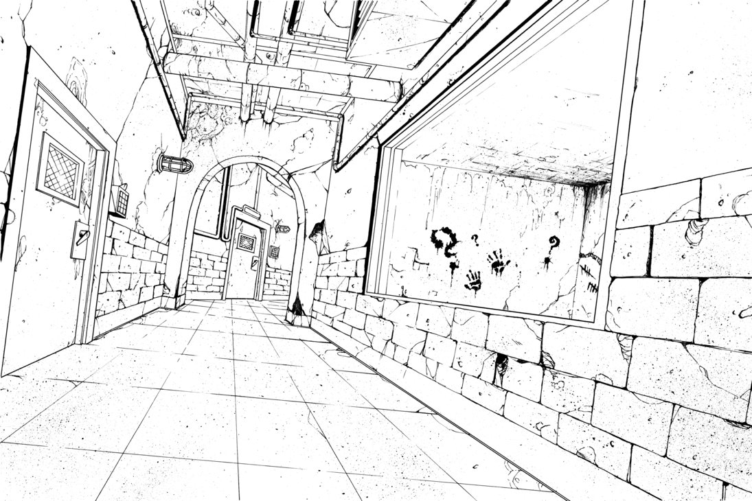 1095x730 Arkham Hallway Inks By Jzingerman