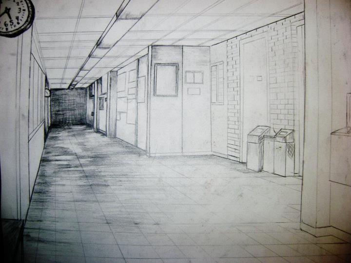 720x540 Hallway Drawing. By Ghostflowersxx