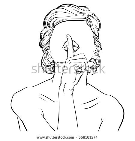 Hand Covering Mouth Drawing at GetDrawings | Free download